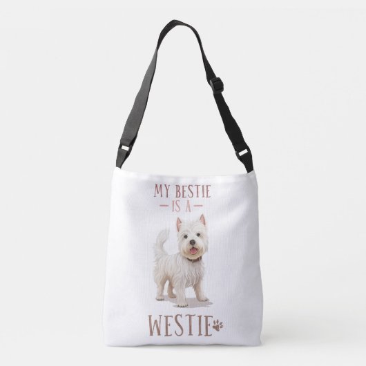 Mijn Bestie is mijn Westie Crossbody Tas (Achterkant)