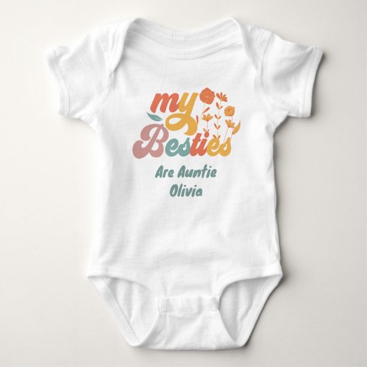Mijn Besties zijn tante Custom Name Wildflower Romper (Voorkant)