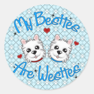"Mijn Besties zijn Westies" JONGENS Stickers