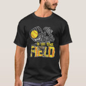 Mijn bestitie is op dat veld softbal luipaard t-shirt (Voorkant)