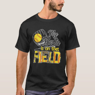 Mijn bestitie is op dat veld softbal luipaard t-shirt