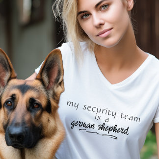 Mijn beveiligingsteam is een Duitse herder op maat T-shirt
