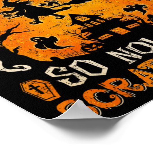 Mijn bezem brak dus nu ga ik Scrapbooking Grappige Poster (Hoek)