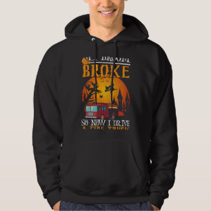Mijn bezem brak dus nu rijd ik een brandweerwagen hoodie