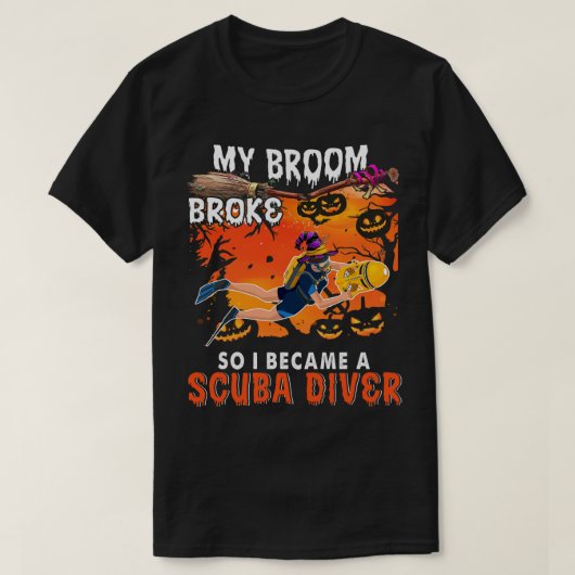 Mijn bezem brak dus werd ik een duiker grappig gee t-shirt (Design voorkant)