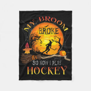 Mijn bezem is kapot dus nu ga ik hockeyen met Hall Fleece Deken