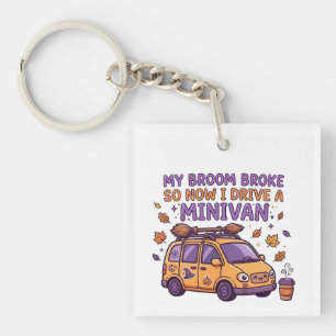 Mijn bezem is kapot dus nu rij ik in een minibusje sleutelhanger