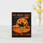 Mijn bezem is kapot dus nu rijd ik op een paard He Kaart (Gele Bloem)