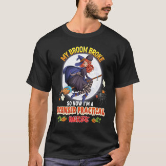 Mijn bezem is stuk dus nu ben ik een gediplomeerd  t-shirt