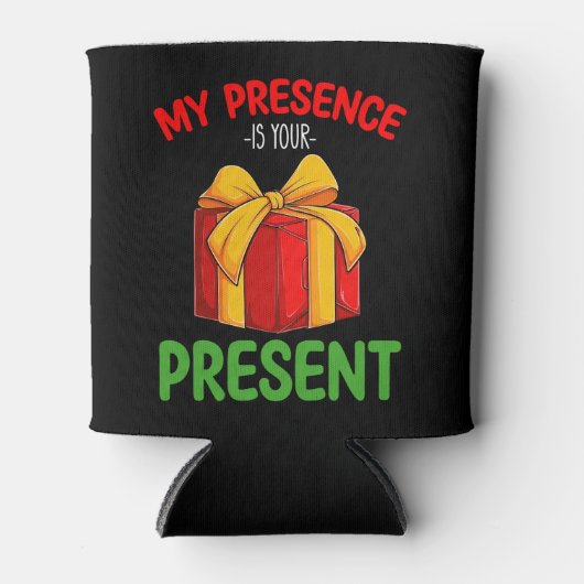 Mijn bezoek is uw Cadeau familie kerst Blikjeskoeler (Voorkant)