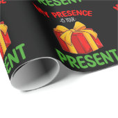 Mijn bezoek is uw Cadeau familie kerst Cadeaupapier (Rol Hoek)