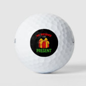 Mijn bezoek is uw Cadeau familie kerst Golfballen (Voorkant)