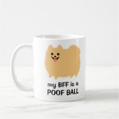 Mijn BFF is een Poof Ball - Grappig Pomeranian Des Koffiemok (Links)