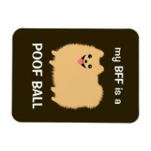 mijn BFF is een POOF BALL - Grappige Pommerse Hond Magneet (Horizontaal)