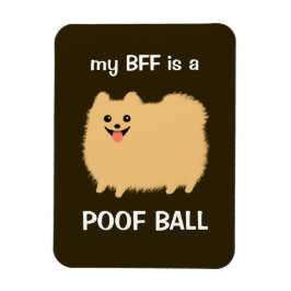 mijn BFF is een POOF BALL - Grappige Pommerse Hond Magneet