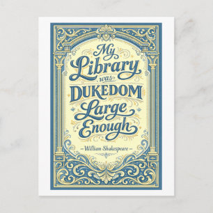 "Mijn bibliotheek" Shakespeare Briefkaart