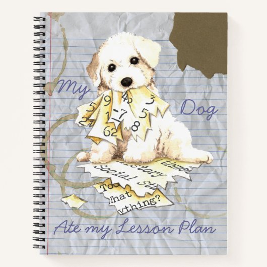 Mijn Bichon Ate Mijn Lesson Plan Notitieboek (Voorkant)