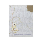 Mijn Bichon Frise Ate Mijn Lesson Plan Notitieblok (Linkerzijde)