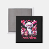 Mijn Bichon Frise is mijn Valentijn Dogs Lovers Bi Magneet (Voorkant / Achterkant)