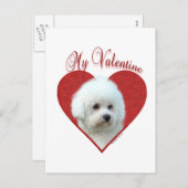 Mijn Bichon Frise Valentijn Feestdagenkaart (Voorkant / Achterkant)