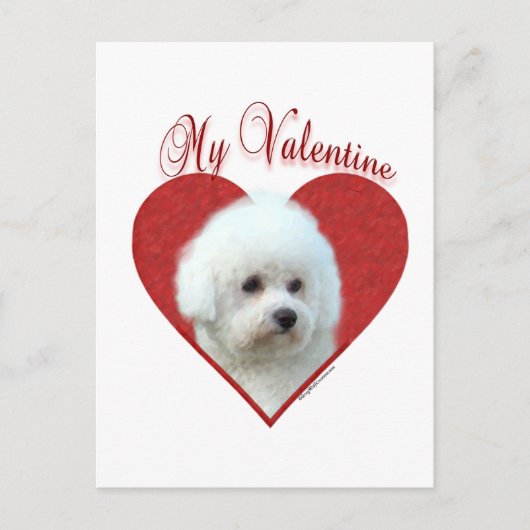 Mijn Bichon Frise Valentijn Feestdagenkaart (Voorkant)