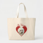 Mijn Bichon Frise Valentijn Grote Tote Bag (Voorkant)
