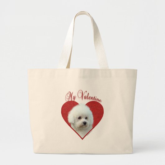 Mijn Bichon Frise Valentijn Grote Tote Bag (Voorkant)