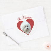 Mijn Bichon Frise Valentijn Ronde Sticker (Envelop)