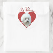 Mijn Bichon Frise Valentijn Ronde Sticker (Tas)