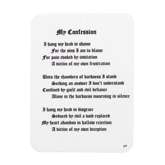Mijn biecht magneet (Verticaal)