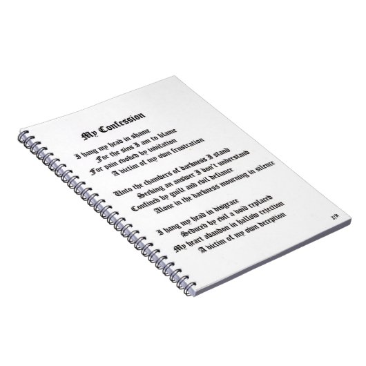 Mijn biecht notitieboek (Rechterzijde)