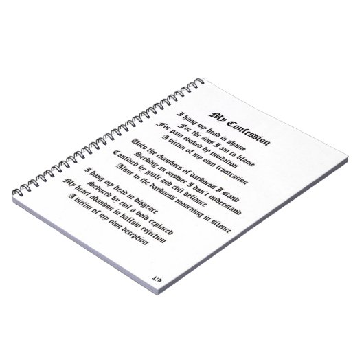 Mijn biecht notitieboek (Linkerzijde)