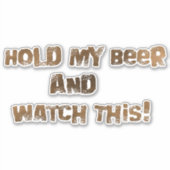 Mijn bier bekijken deze modder sticker (Voorkant)