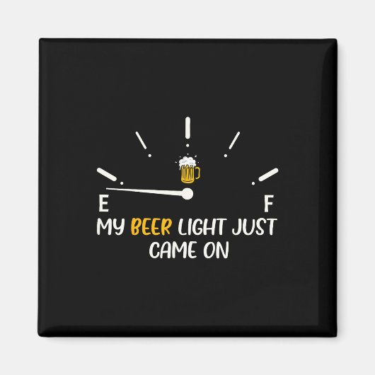 Mijn bierlicht kwam net op bier papa grappig vader magneet (Voorkant)
