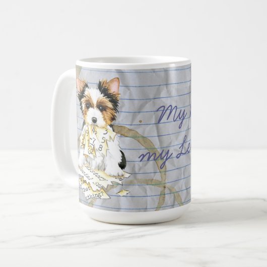 Mijn Biewer Terrier Ate mijn Mok met het Lesson Pl (Voorkant links)