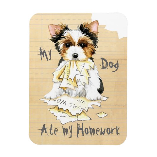 Mijn Biewer Terrier Ate Mijn thuiswerk Magnet Magneet (Verticaal)
