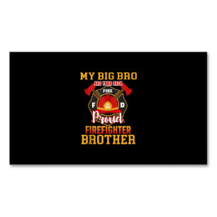 Mijn Big Bro heeft je achterpoot brandweerbroer Magnetisch Visitekaartje