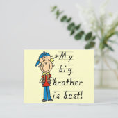Mijn Big Brother is beste T-shirts en cadeautjes Briefkaart (Staand voorkant)