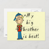 Mijn Big Brother is beste T-shirts en cadeautjes Briefkaart (Voorkant / Achterkant)