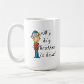 Mijn Big Brother is beste T-shirts en cadeautjes Koffiemok (Links)