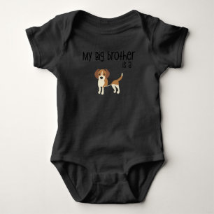 Mijn Big Brother is een Beagle, Baby shower Gift, Romper