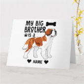 Mijn Big Brother is een Sint Bernard Kaart (Gele Bloem)