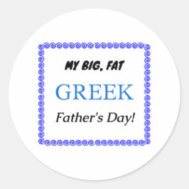 Mijn Big, Fat, Grieks Vaderdag. Ronde Sticker