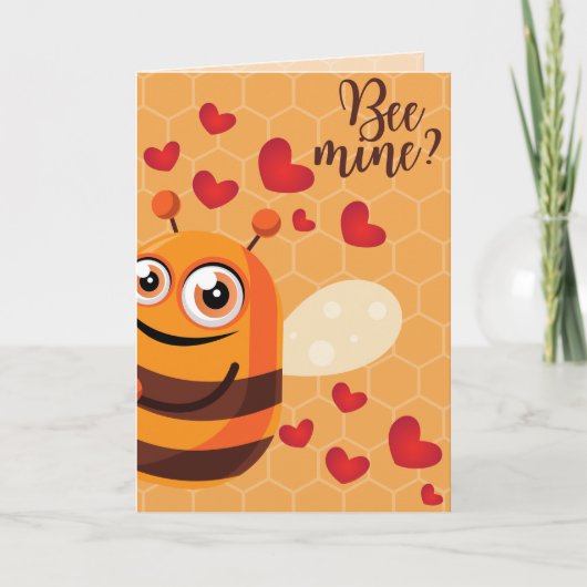 Mijn Bij? Grappige Valentijnkaart Kaart (Voorkant)