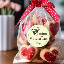 Mijn Bij Valentijnsnaam Favor Ronde Sticker