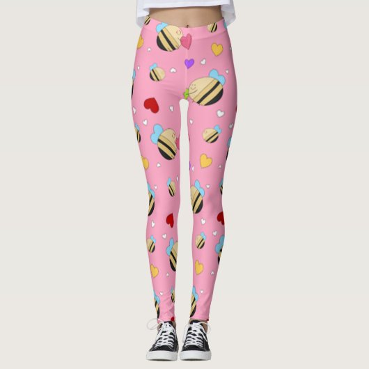 Mijn Bij Voor Valentijn Leggings (Voorkant)