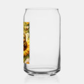 Mijn Bij Zonnebloem Blikvorm Glas (Rechts)