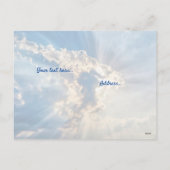 "Mijn bijbel" Christelijk gedicht met Sunlit Sky Feestdagenkaart (Achterkant)