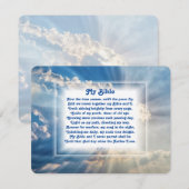 "Mijn bijbel" Christelijk gedicht met Sunlit Sky H Feestdagenkaart (Voorkant / Achterkant)