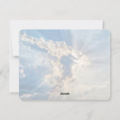 "Mijn bijbel" Christelijk gedicht met Sunlit Sky H Feestdagenkaart (Achterkant)